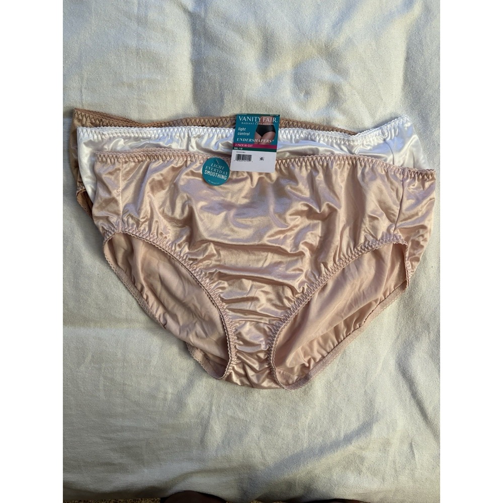 NEW Vanity Fair Radiant Collection Light Control Undershapers 3 Pack Hi-Cut 5XL